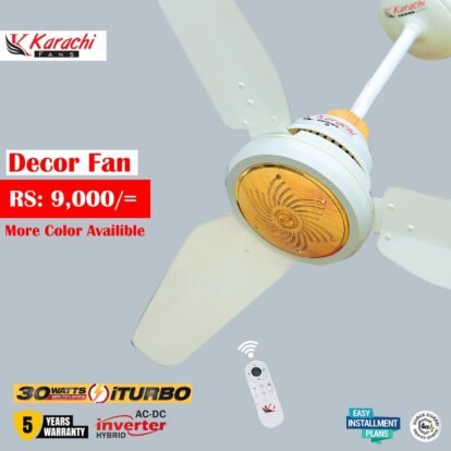 Karachi Fans Decor 30W AC-DC Ceiling Fan