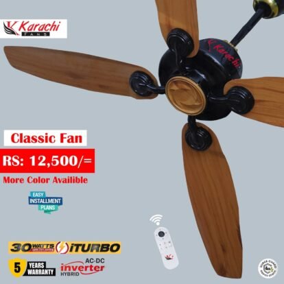 Karachi Fans Classic 4 Blades AC-DC Ceiling Fan