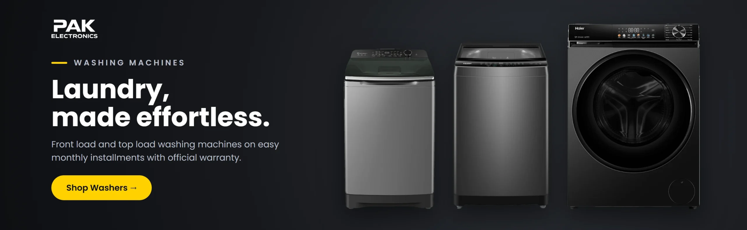 Washing machines on easy installments